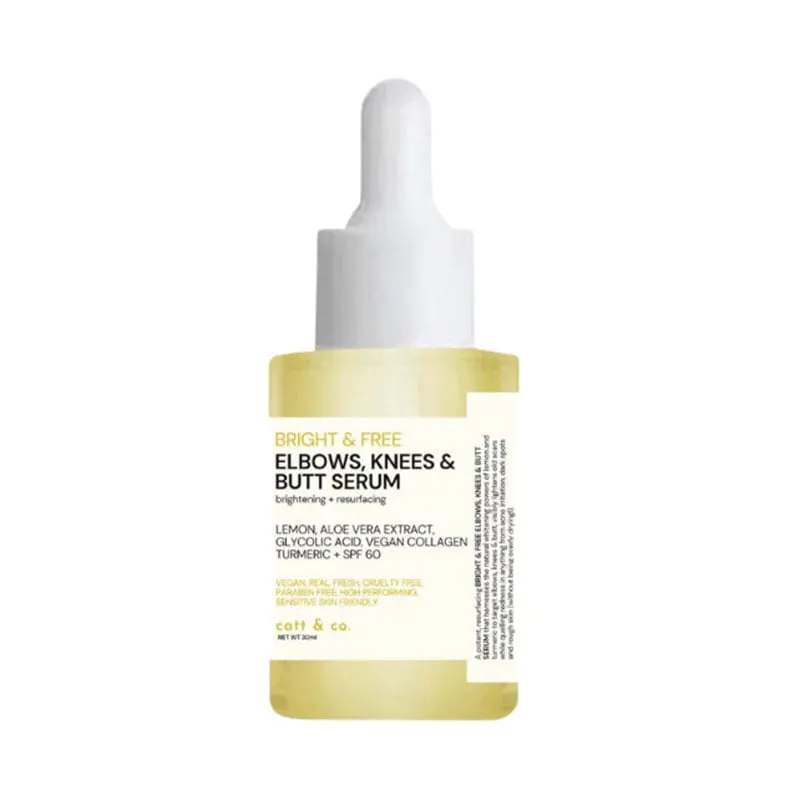 Catt & Co Bright and Free Elbow, Knees & Butt Serum Brightening + Resurfacing 30ml